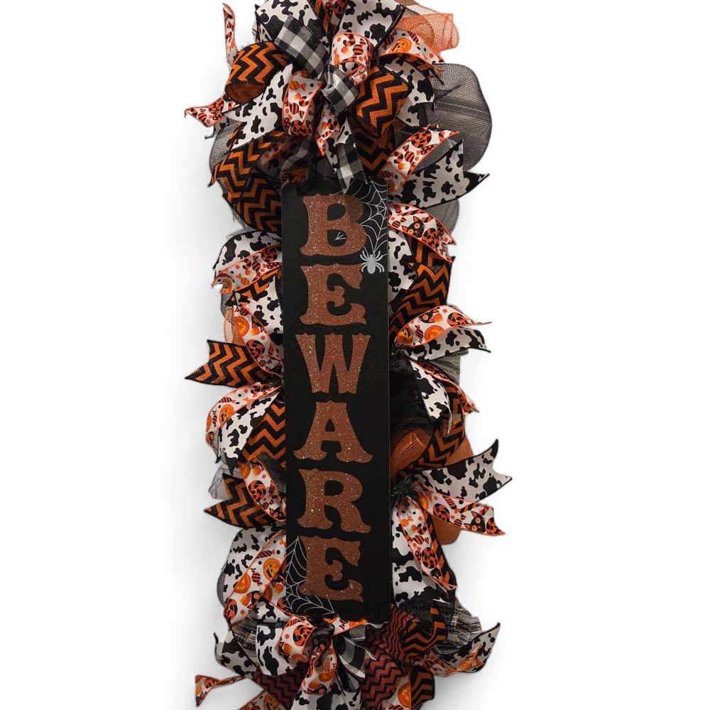 Halloween Beware Door Wreath